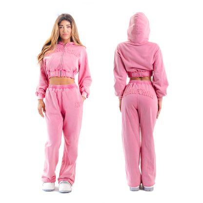 WOMEN TRACKSUIT (Washed Pink)